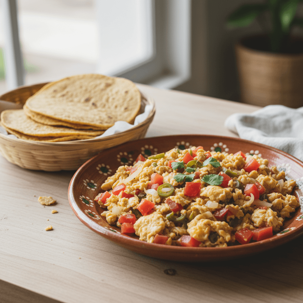 Huevos a la Mexicana (œufs à la mexicaine)